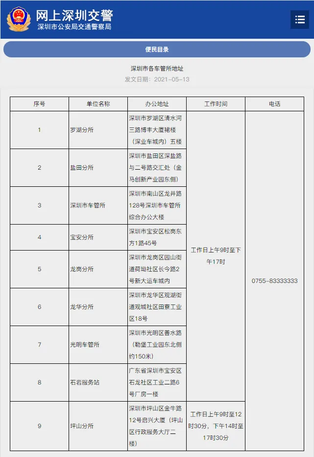 深圳福田交警大队一站式自助体检驾驶证期满换证指南